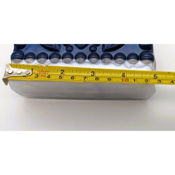 Napkin or Note Holder Epoxy Resin Navy Blue and White Detailed Hand Crafted NEW - Picture 4 of 6